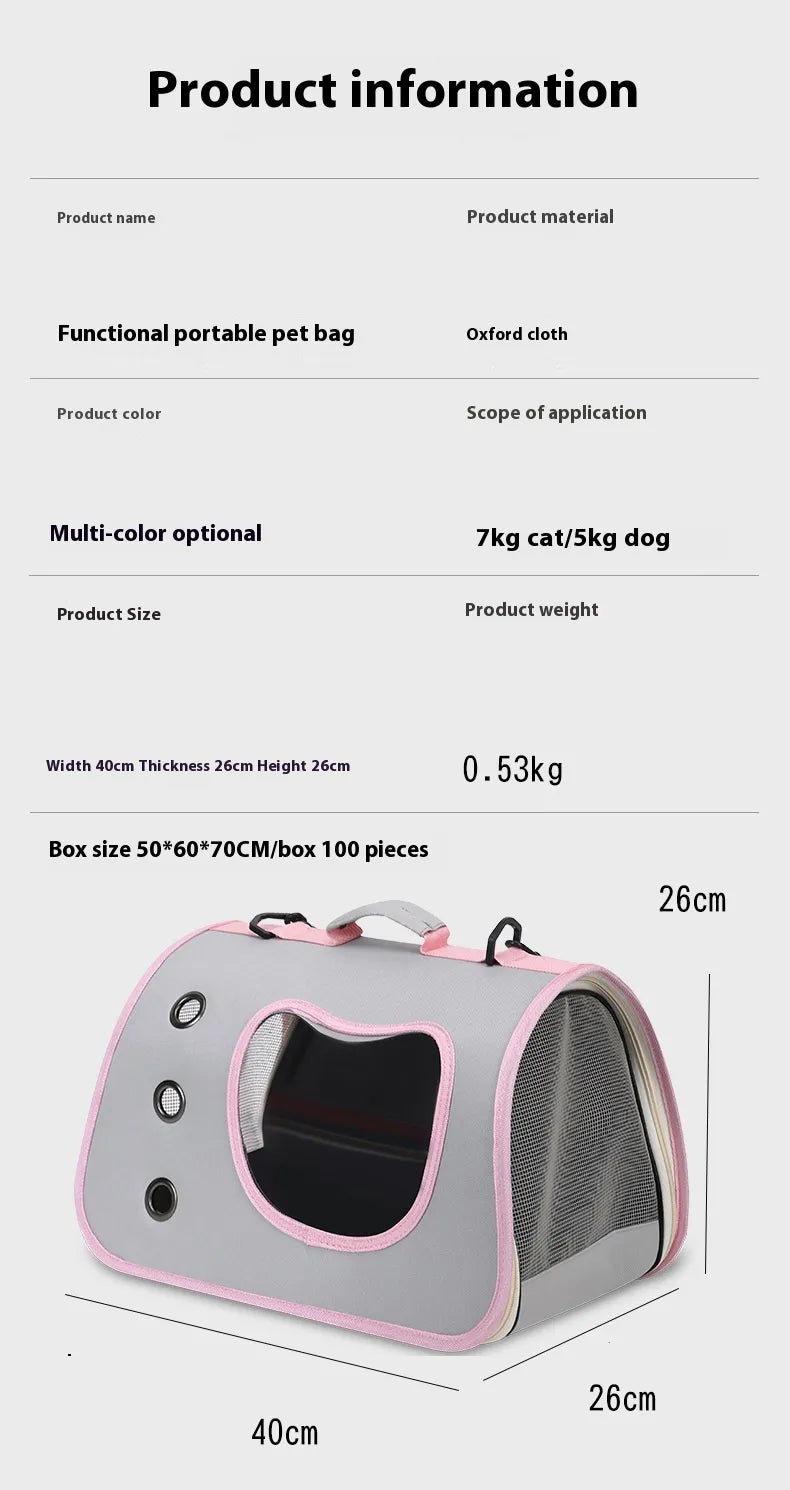 Pet Crossbody Carrier Bag